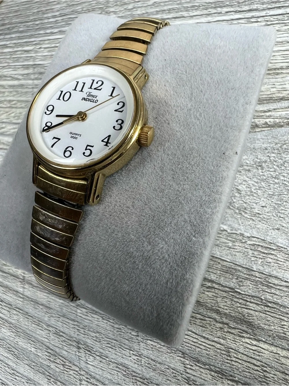 Timex indiglo Gold-Tone Women's Watch with White Dial